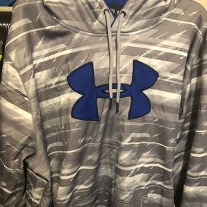Gray white and blue Under armor sweatshirt XXXL